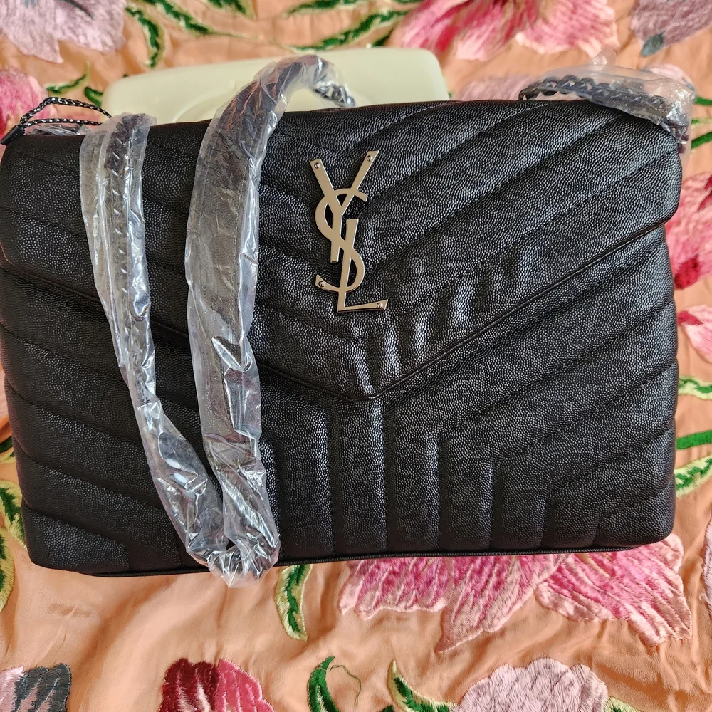 NEW Yves Saint Laurent Black Quilted Shoulder Bag - Picture 2 of 7